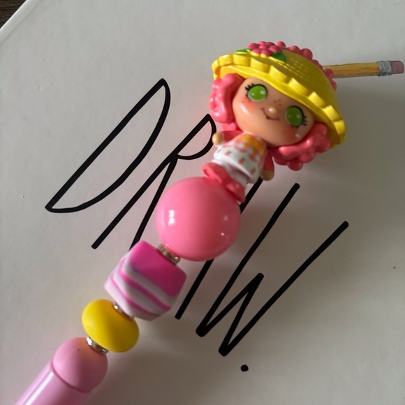 Other - Strawberry Shortcake: Peach Blush handmade beaded pen